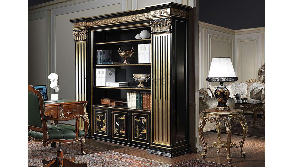 VIMERCATI Lacquered classic library in chinese style 书柜