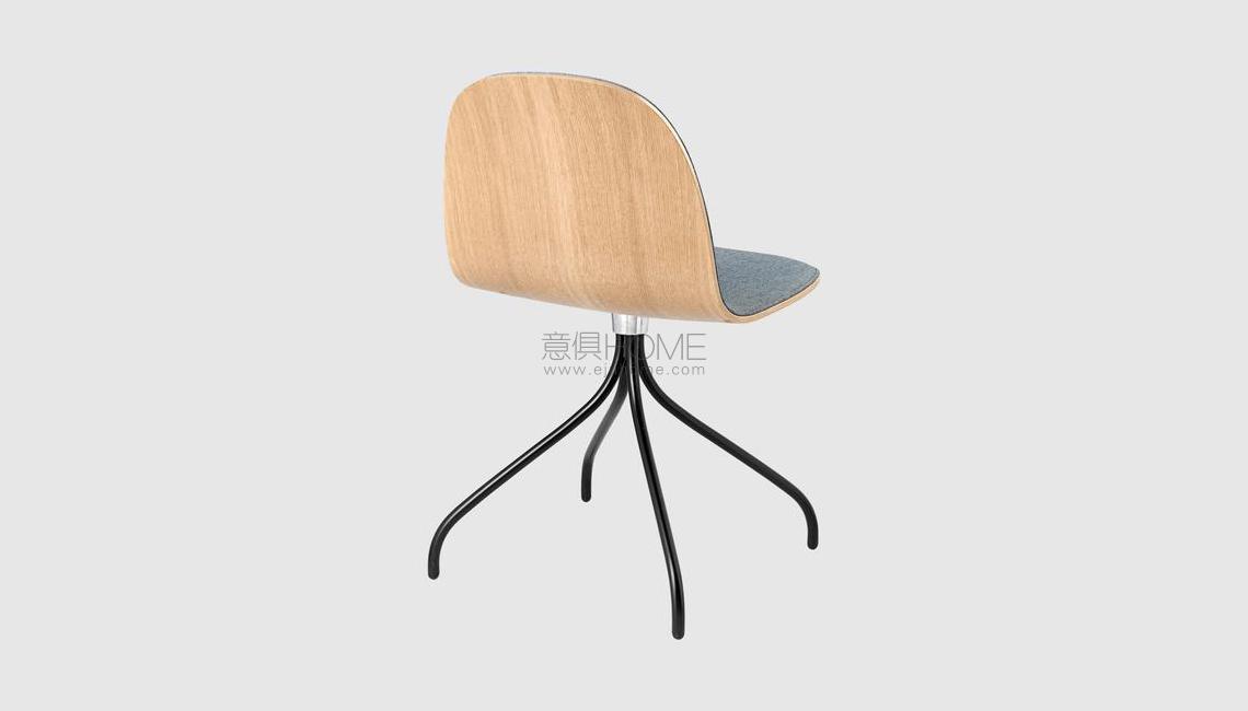 2D Dining Chair - Front Upholstered - Swivel base椅子