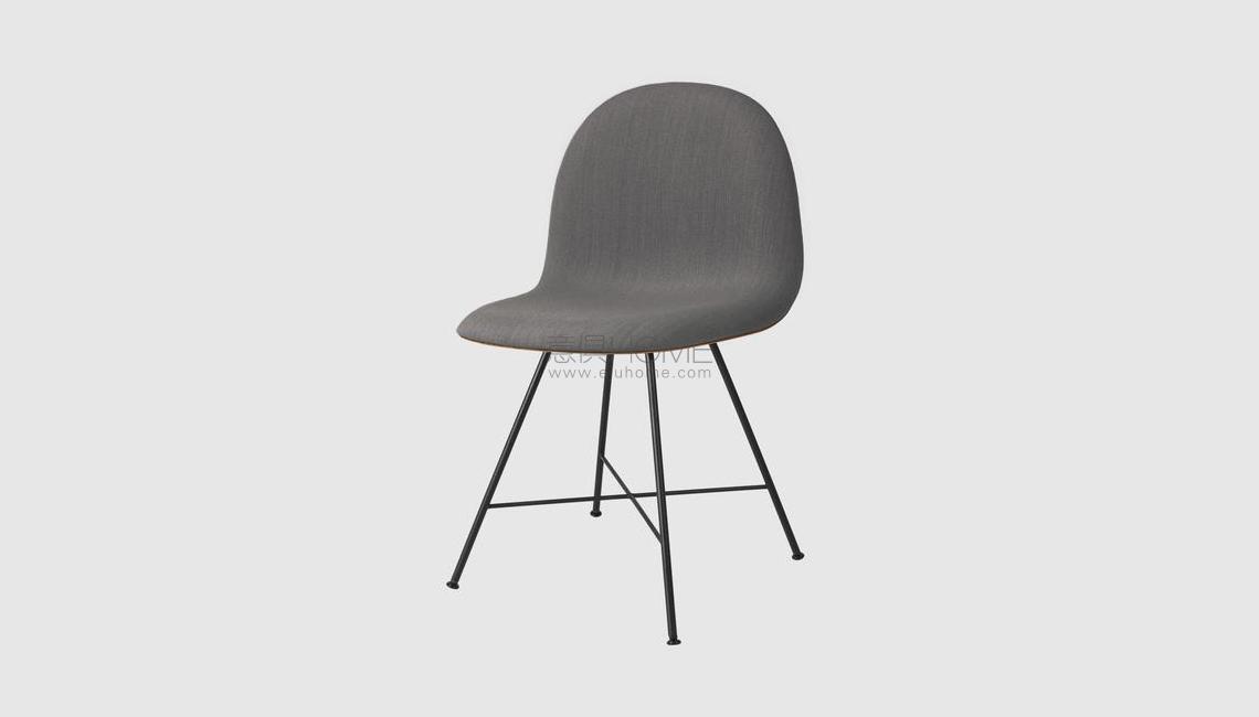 3D Dining Chair - Front Upholstered - Center base椅子
