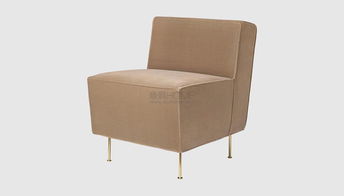 Modern Line Lounge Chair - Dining Height - (H 74 x W 58 x D 71 cm)休闲椅