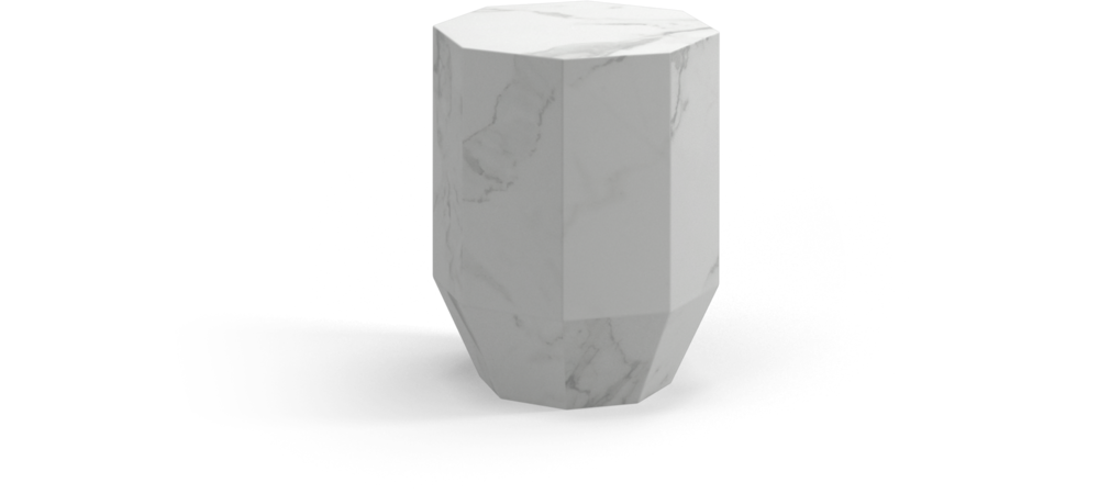 德国家具GLOSTER的Gem-Side Table Bianco Ceramic 茶几 主图