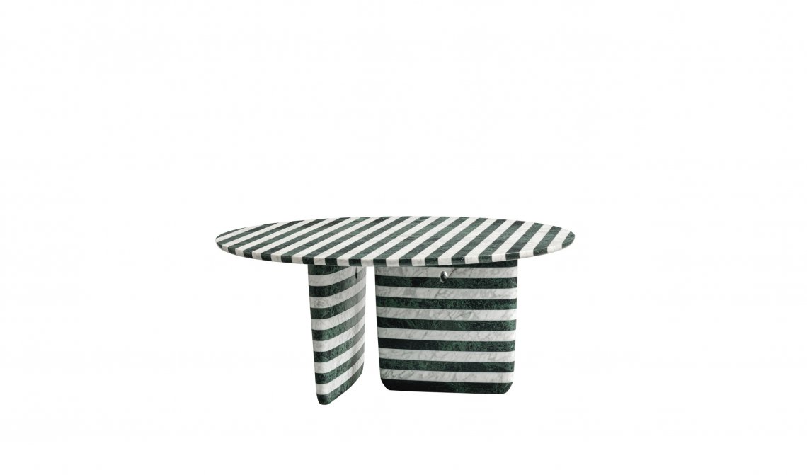 Tobi-Ishi striped marble  圆餐桌细节图1