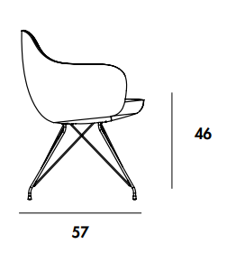 Configura CADIRA S WIRE休闲椅尺寸图1