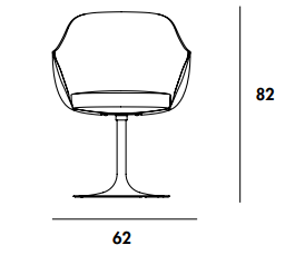 La nuova Cadira girevole休闲椅尺寸图1