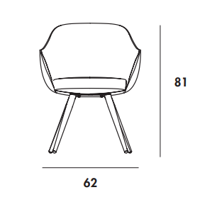 Sedia Cadira cone shaped休闲椅尺寸图2
