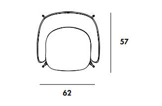 Sedia Cadira wire休闲椅尺寸图2