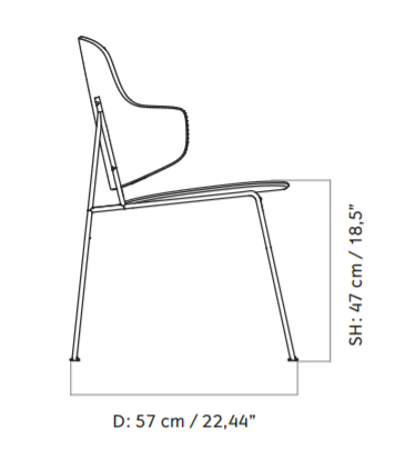 The Penguin Dining Chair餐椅尺寸图1