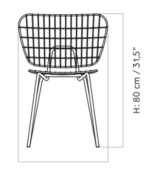 WM String Lounge Chair休闲椅尺寸图3