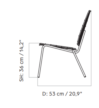 WM String Lounge Chair休闲椅尺寸图2