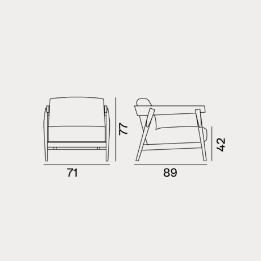 Brick 305扶手椅尺寸图1
