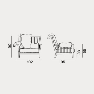 Gray 01扶手椅尺寸图1