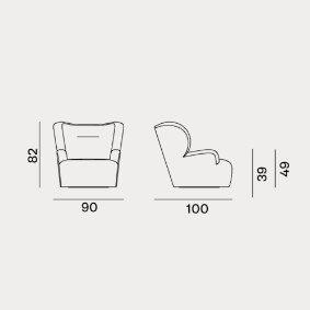 LOLL 09 F扶手椅尺寸图1