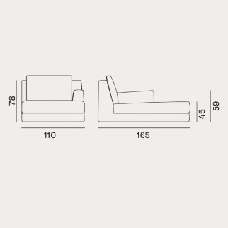 LOLL 组合沙发尺寸图1