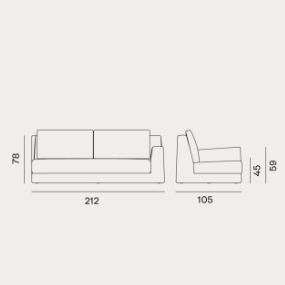 LOLL 组合沙发尺寸图3