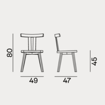 Gray 23餐椅尺寸图1