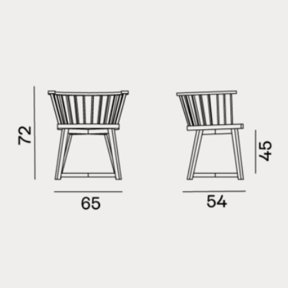 Gray 24餐椅尺寸图1