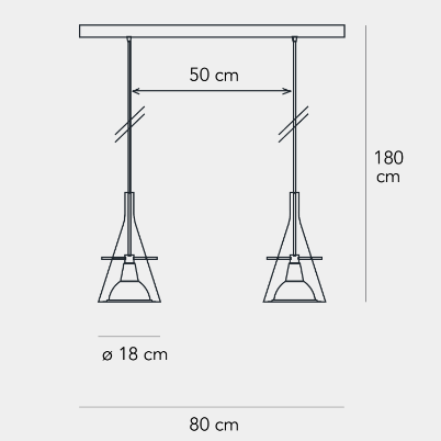 FLUTE GRANDE吊灯尺寸图2