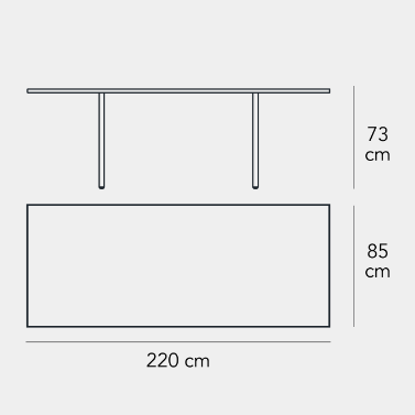 TESO TAVOLO长餐桌尺寸图1