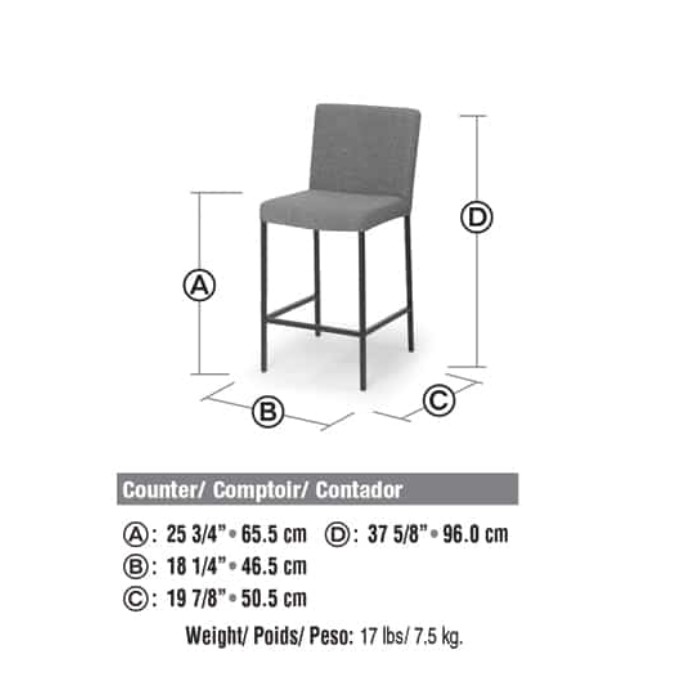 Nube吧椅尺寸图1