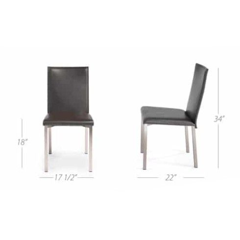 Quadrato餐椅尺寸图1