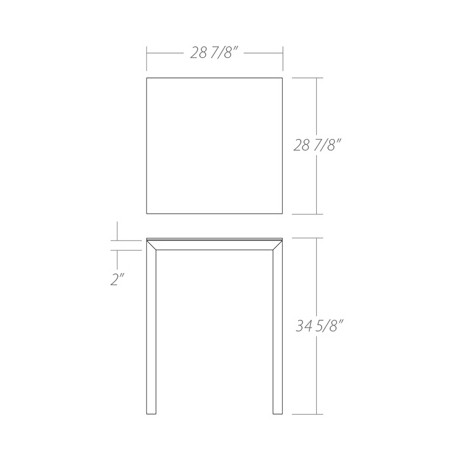Cubo 29 x 29长餐桌尺寸图2