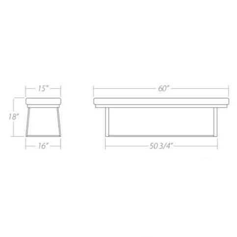 Amalfi长凳尺寸图3