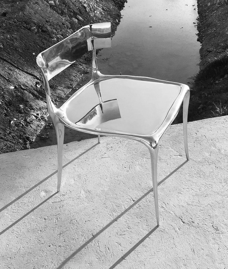 ARIA aluminum side chair休闲椅细节图1