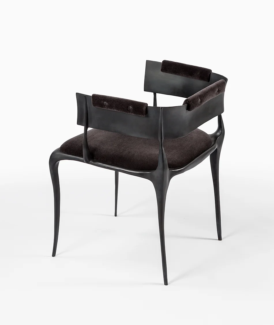 ARIA bronze padded armchair休闲椅细节图1