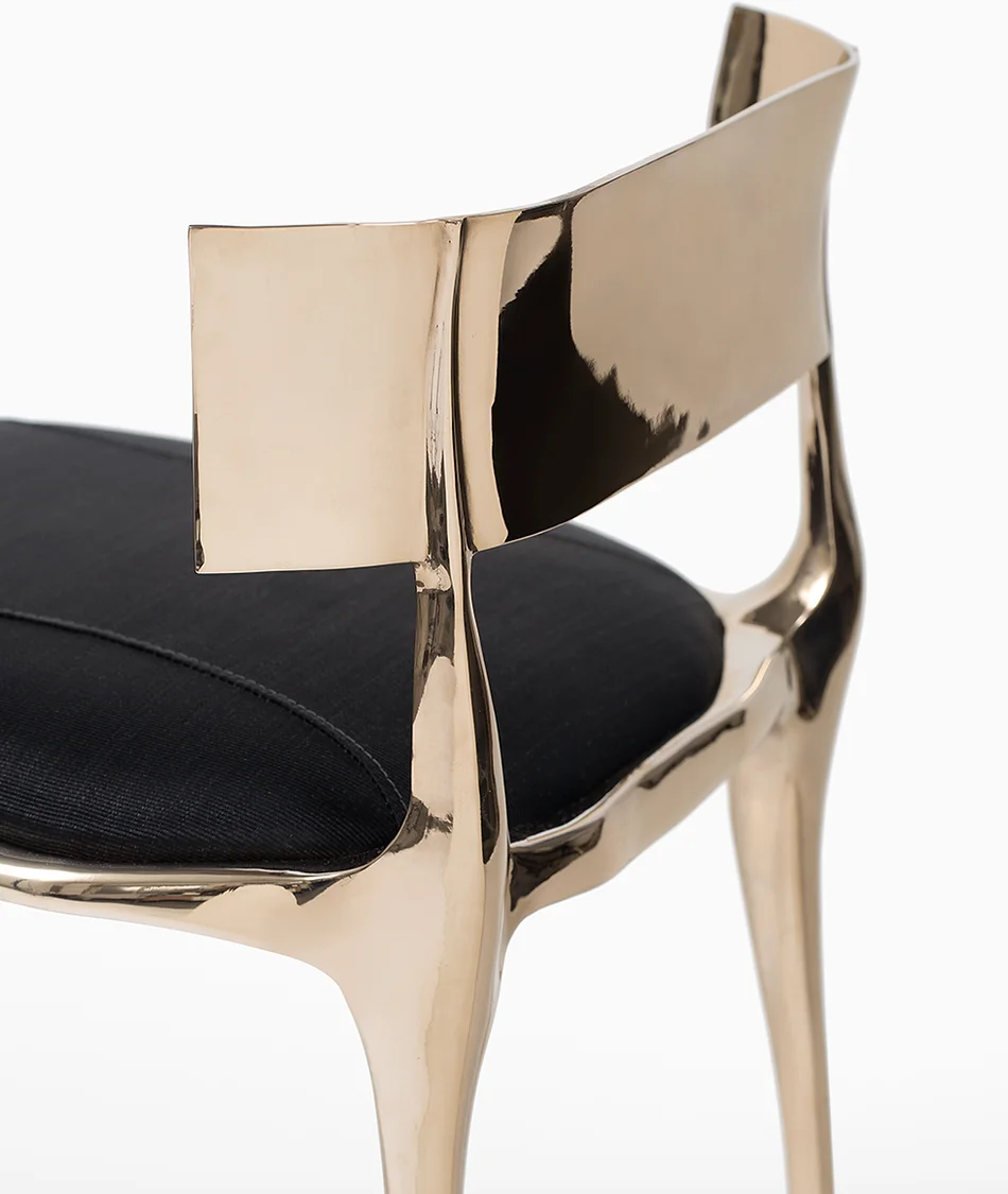 ARIA bronze side chair休闲椅细节图1