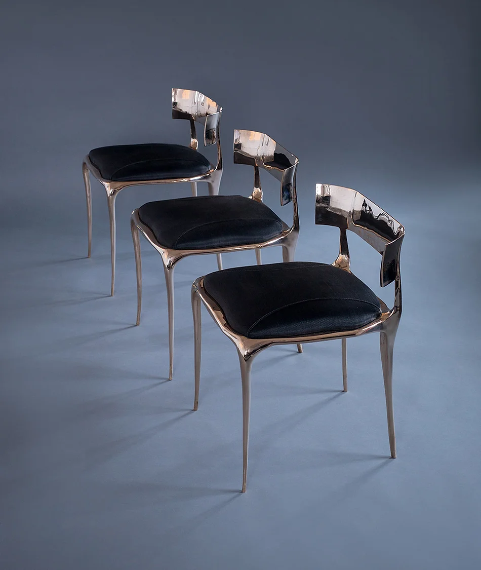 ARIA bronze side chair休闲椅细节图2