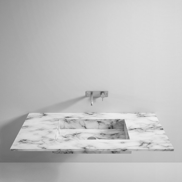 Marble top with rectangular washbasin洗漱台细节图2