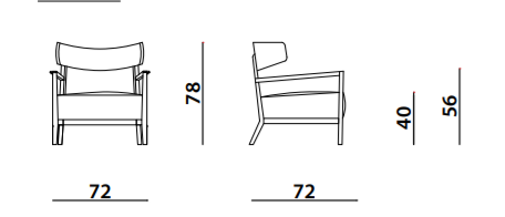 DENISE休闲椅尺寸图2