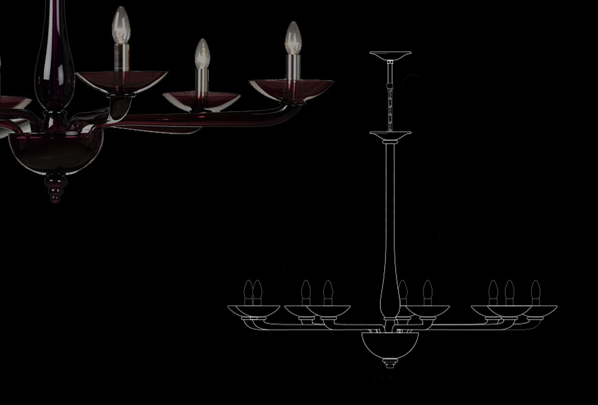 MIZAR - 9 lights chandelier吊灯细节图1