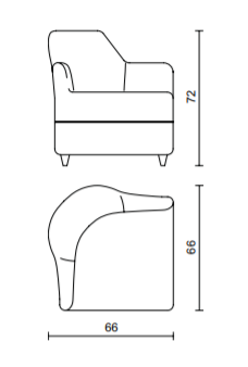 ANGOLO单人沙发尺寸图1