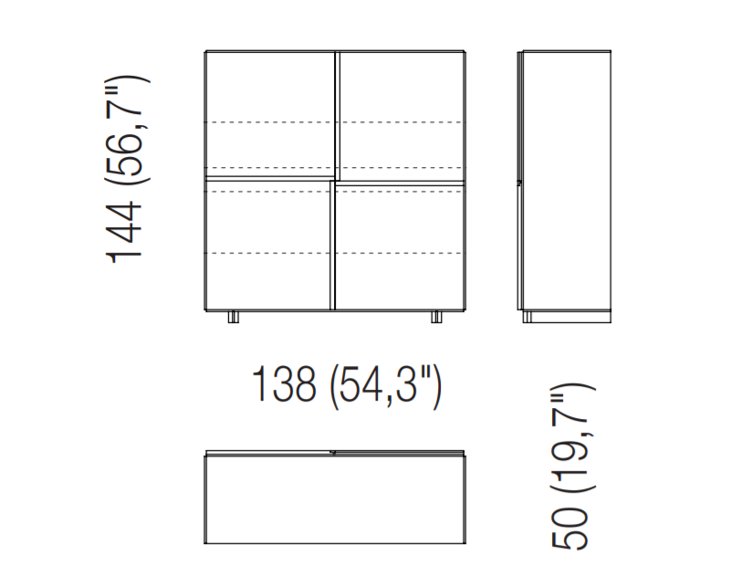 RIALTO橱柜尺寸图1