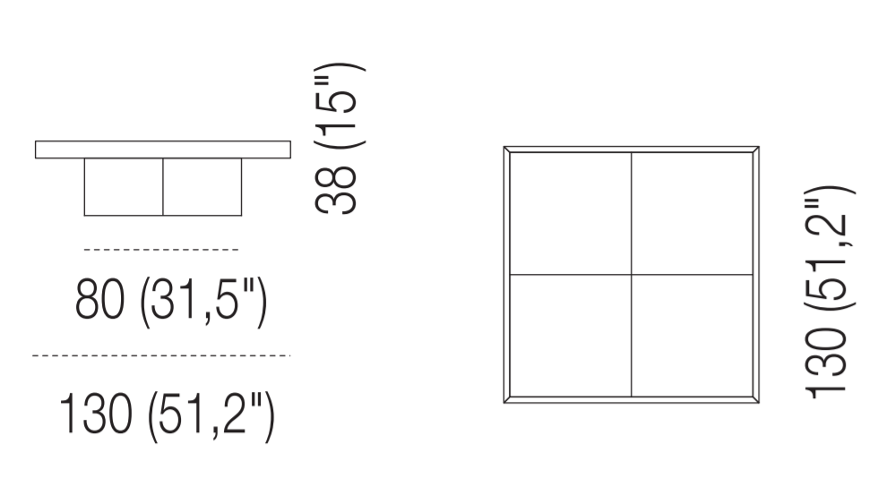 GLAMOUR桌子尺寸图1