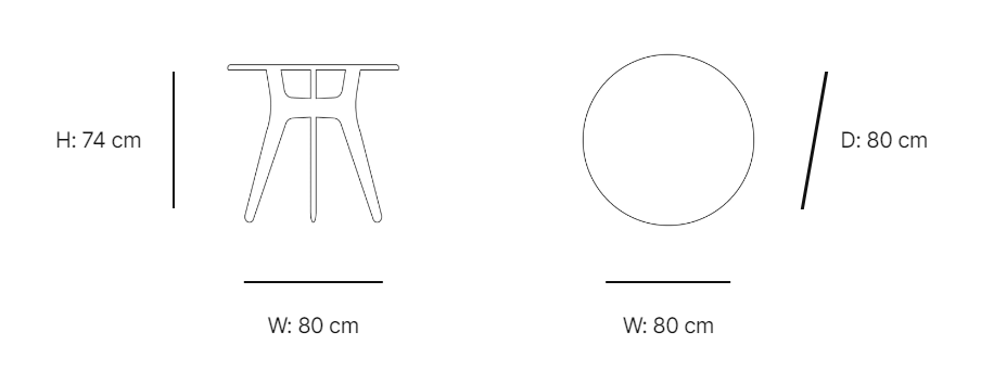 Ultraleggera Coffee Table桌子尺寸图1