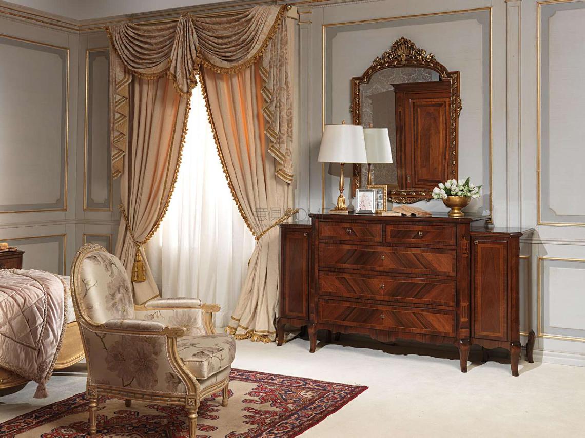 VIMERCATI Classic french 19th century style bedroom 边柜1