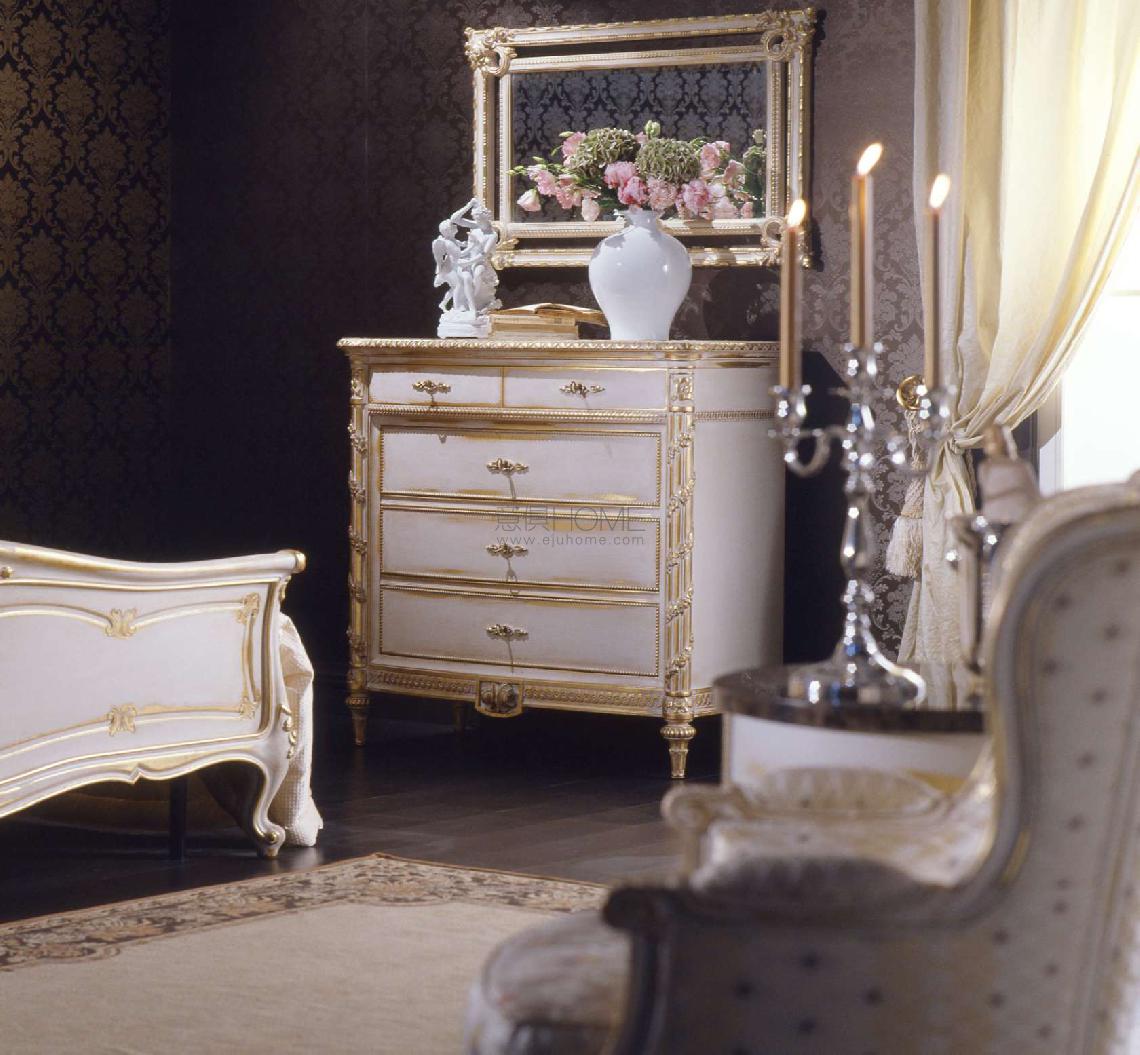 VIMERCATI Louis XVI white and gold 床