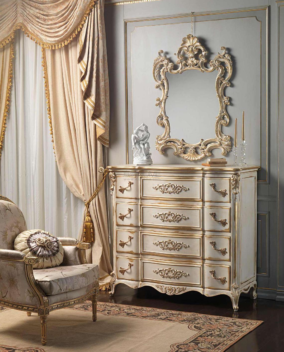 VIMERCATI Louis XVI white and gold 床4