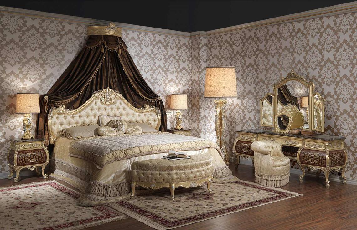 VIMERCATI Luxury bedroom Emperador Gold, art. 397-931 床1