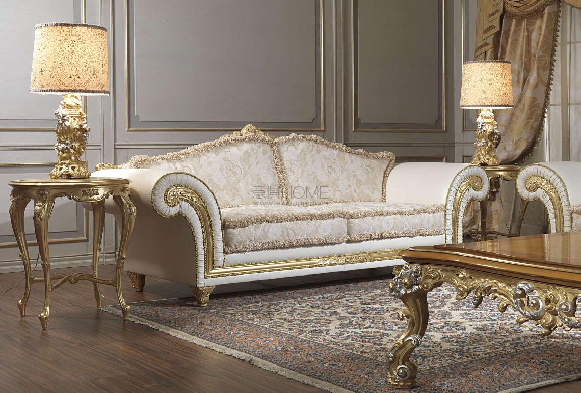 VIMERCATI Imperial living room in white leather 沙发3