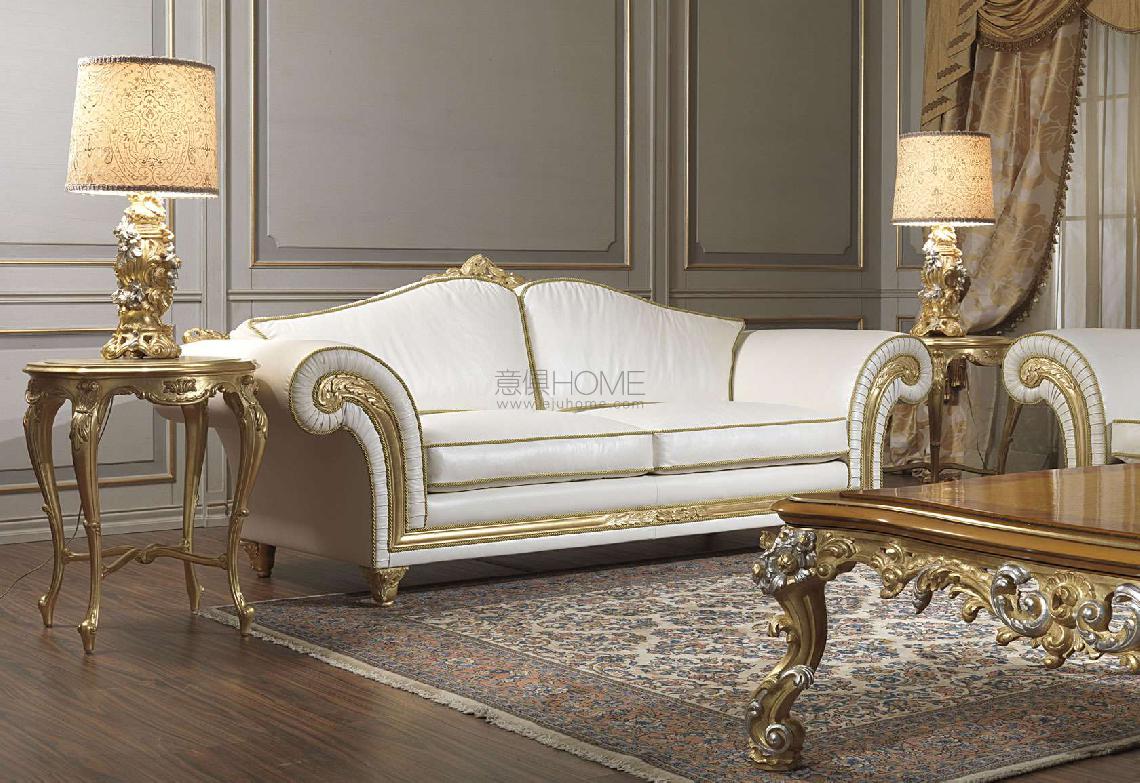 VIMERCATI Imperial living room in white leather 沙发4