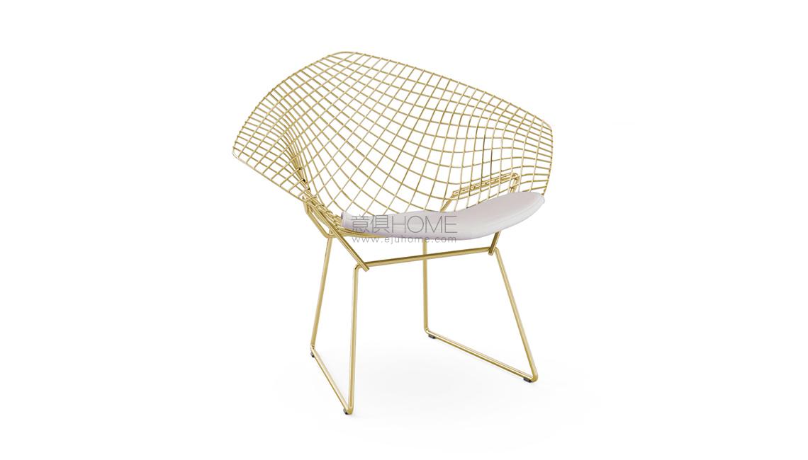 Bertoia Diamond Chair in Gold椅子