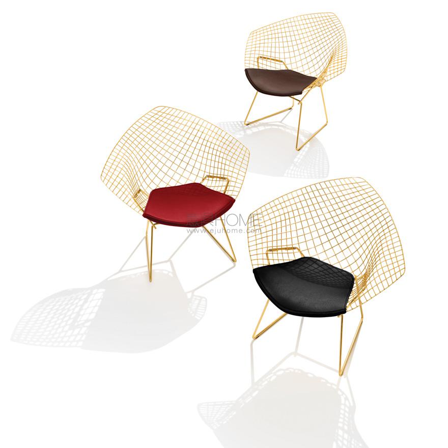 Bertoia Diamond Chair in Gold椅子