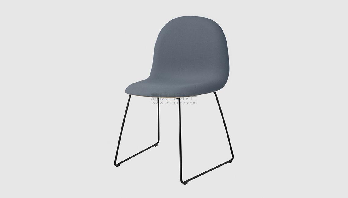 3D Dining Chair - Front Upholstered - Sledge base椅子