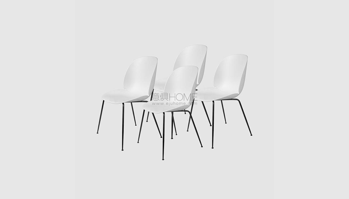 Beetle Dining Chair - Un-upholstered - Conic base - Colli of 4椅子