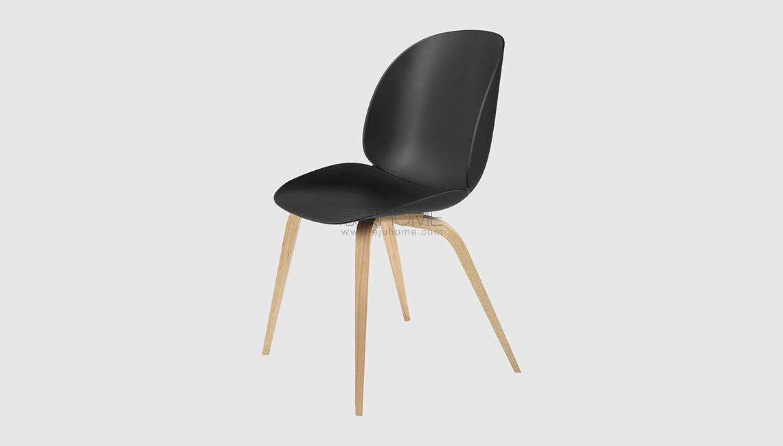 Beetle Dining Chair - Un-upholstered - Wood base椅子