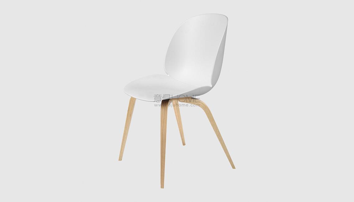 Beetle Dining Chair - Un-upholstered - Wood base椅子