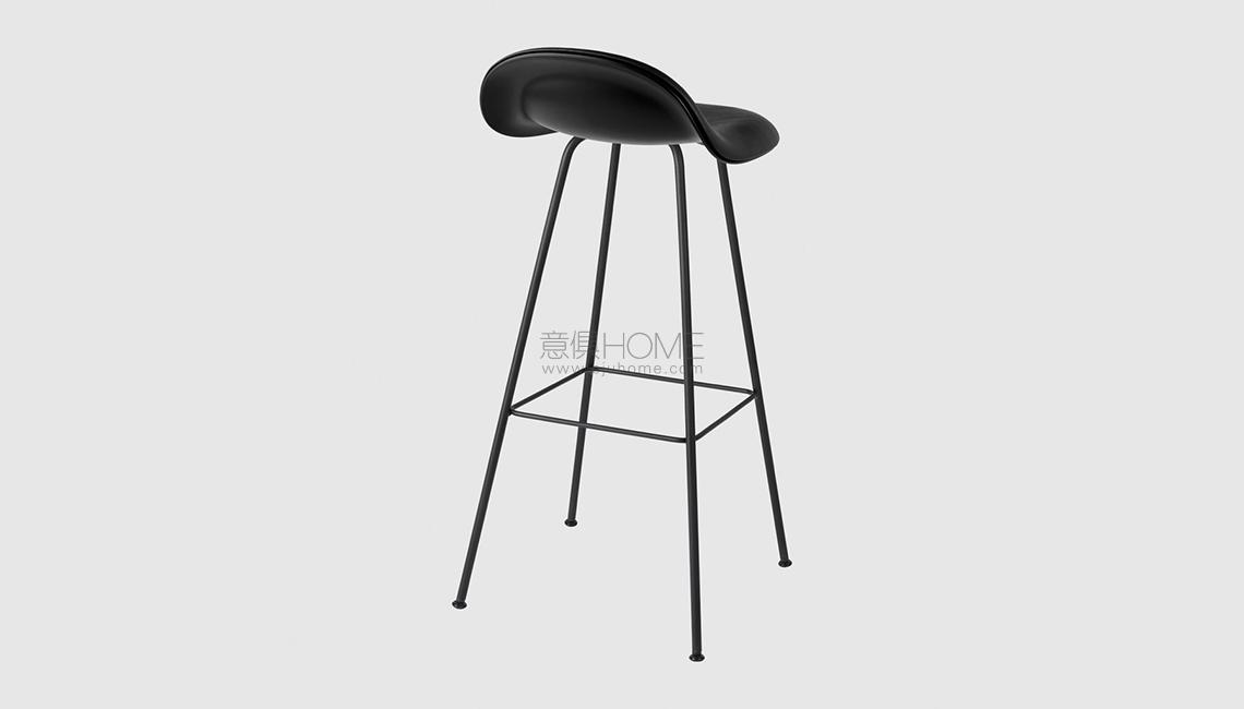 3D Bar Stool - Front Upholstered - 75 cm - Center base吧椅